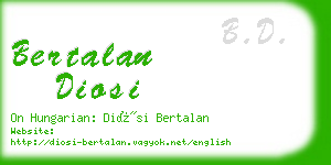 bertalan diosi business card